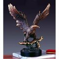 Marian Imports F Eagle Bronze Plated Resin Sculpture - 14 x 8 x 16 in. 11105